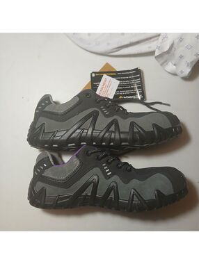 Terra Work Shoes Gray Black Purple Mens Protective Toe Outdoor Utility Size 9.5